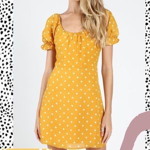 Yellow polka dot dress